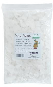 WAXIM. Cera de soja NATURE C-3 para velas ecológicas 700gr en copos. Artesanales, velas caseras, DIY, natural, manualidades, vegetal, sin parafinas.