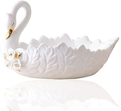 OJKJGY Fruit Basket Fruit Bowls for Kitchen Fruit Bowl Ceramic Fruit Bowl Fruit Dish High Capacity Coffee Table Home Decoration Plate Living Room Decorati