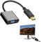 DisplayPort to VGA Adapter, Gold-Plated DisplayPort Input to VGA Output Adapter, DP to VGA Adapter (Male to Female) DisplayPort to VGA Converter for Laptop, Computer, Monitor and Projector