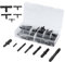 Lot de 125 raccords de tuyau en T, 12 tailles, raccord de tuyau pour voiture, noir, kit de raccordement pour tuyau d'arrosage