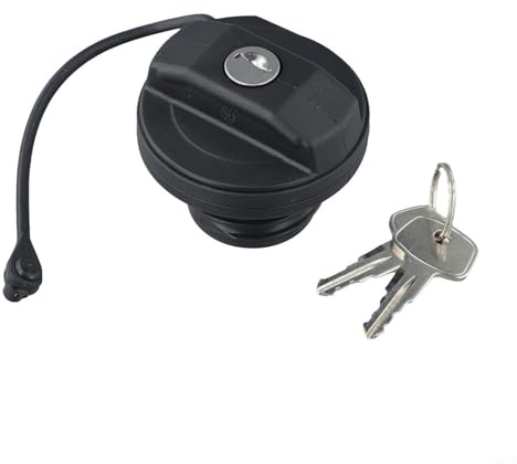HpLive für Land Rover Tankdeckel Tankkapen Kraftstofftankdeckel mit Schlüsseln Defender 90 110 130, Ersatzteil LR075664 LR032977, Schwarz