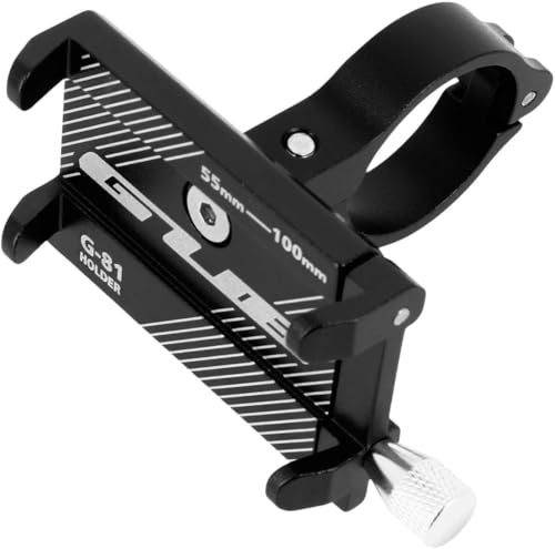 Motorcycle & Bike Phone Mount, Aluminium Alloy Bike Phone Holder with 360° Rotation Adjustable for iPhone X XR Xs 7s 8 Plus, Samsung S7/S6/Note5/4 GPS Mount 4 to 6.5 Inch