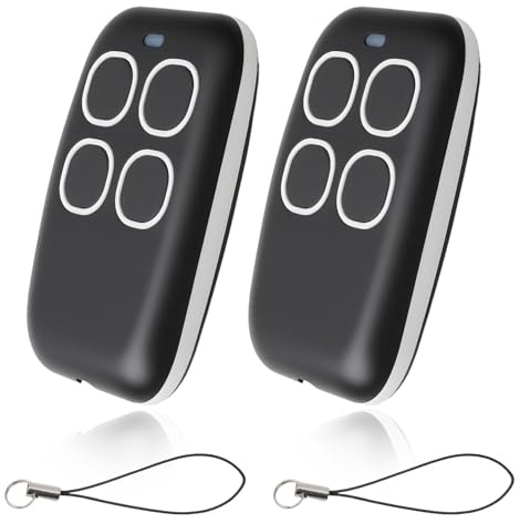 2 Pezzi Telecomando Cancello Universali 4 in 1 Multifrequenza 280 a 868Mhz Rolling Code Universale Porta Garage Programmabile Telecomando Compatibile con CAME TOP432EV/ NA/EE con Lista Compatibilità