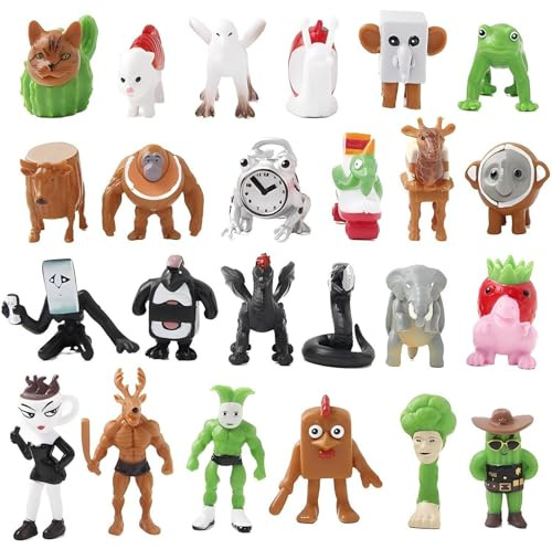 24PCS Italian Brainrot Figures Set, Tralalero Tralala Italian Meme Collectible Figurines, Tung Tung Tung Sahur Decorative Ornaments, Funny Collectibles for Collectors Desk Decor (Fourth Round)