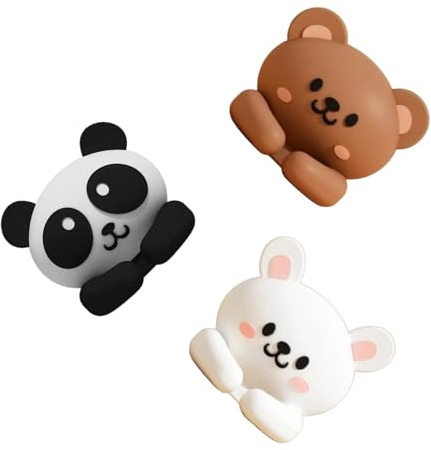 Portable Cord Holder SelfAdhesive Mounting Not Need Drill Installation Cable Holder Clips for Desk Uses Animal Design Cord Organizers