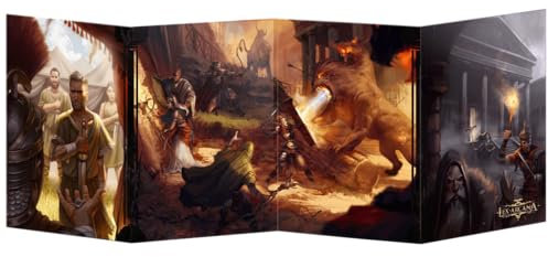 Cursed Ink Lex Arcana: Bildschirm des Demiurg, Erweiterung, Rollenspiel, ab 14 Jahren, ab 3 Spielern, 2-3 Stunden pro Spiel, Spanisch