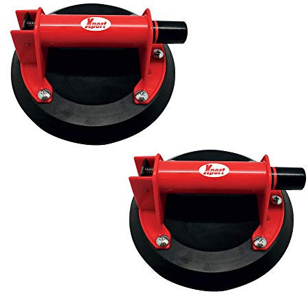 Xpert Vacuum Glass Lifter 2 Pack - Heavy Duty Glass Suction Cups/Pad - Dent Puller Remover - 100kgs Load Capacity with Hard Back Carry Case