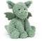 Jellycat Medium Fuddlewuddle Green Dragon Plush Soft Toy