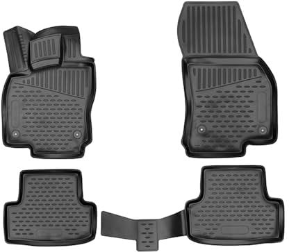 OMAC Gummimatten Fußmatten kompatibel mit Skoda Karoq 2017-2025 TPE Automatten Schwarz 4X