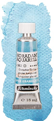 Schmincke – HORADAM® AQUARELL, Super Granulation, Gletscher Türkis, 15 ml, sehr stark granulierende Farbtöne, feinste, supergranulierende Aquarellfarben