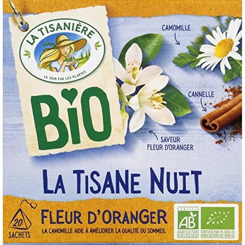 LA TISANIERE - La Tisanière La Tisane Bio Nuit Fleur D'Oranger 30G - Lot De 4 - Offre Special