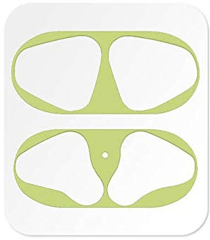 StyleDesign Staubschutz Sticker kompatibel mit Apple AirPods - Metallstaub Schutz Aufkleber Skins in Grün