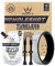 Peaty's Holeshot Tubeless-Umrüstkit - Straße und Gravel, 21mm Felgenband, 60mm Tubeless Ventil, 120ml Biofibre Reifendichtmittel Fahrrad, Felgen- und Pannenschutz Fahrrad, Zubehör für Reifen & Felgen