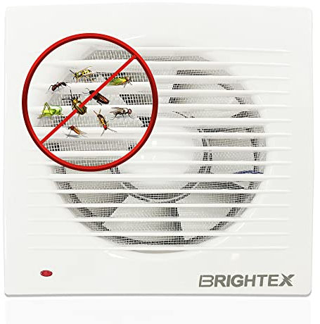 Brightex Extractor Fan bathroom 6 inch 150mm Silent standard shower extractor fan kitchen toilet bathroom Ventilation shower ceiling wall mount energy saving Long Life Motor