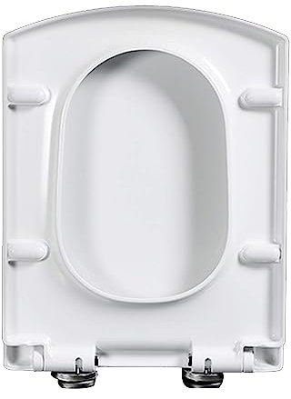 Flipped Warmth Abattant WC avec Frein De Chute (Rectangulaire), Carré Lunette WC Antibactérien - Lunette De Toilette Clipsable, Matériau PP - Abattant Toilette, Cuvette WC,34.5×43cm