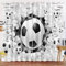 Fadaing Fußball Verdunkelungsvorhänge Für Jungen Sport Fußball Blickdicht Vorhänge Fußball Gardinen Verdunkelungsvorhang Für Schlafzimmer Kinderzimmer (100x140cm(BxH)/ 50x140cmx2,10)