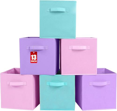 powerking Cube Storage Boxes, Foldable Fabric Storage Bins And Cloth Storage Organizer Drawer For Shelves, Closet And Toys Storage, 33 X 33 X 33 CM