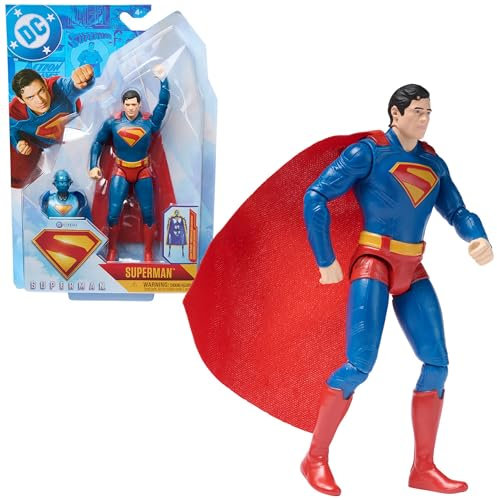 DC Comics, Superman Actionfigur, 15,2 cm, authentisches Superman-Film-Styling, Superhelden-Kinderspielzeug für Jungen und Mädchen ab 4 Jahren