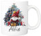 Personalised Christmas gonk gnome hot Chocolate Mug, Christmas Movie Cup, Secret Santa, Stocking Filler, Gonk Lover Gifts, for Christmas, Birthday, Xmas eve Box (Santa Gonk & Christmas Tree Mug)