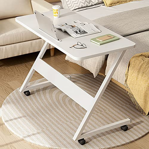 Z-förmiger Beistelltisch mit rollbaren Nachttischrollen und Tablet-Slot, kleiner Laptop-Tisch zum Lernen und Lesen