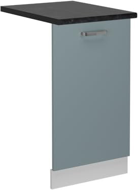 Vicco Geschirrspülblende R-Line, Geschirrspüler Fronttür, Blau-Grau, 45 cm, AP Anthrazit