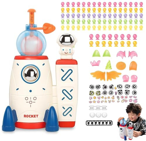 CHENRI DIY Balloon Space Rocket Kit, DIY Raum Magie Ballon Handwerk Kit, Machen Sie Ihre eigenen magischen Ballon Nano Tape Bubble Handwerk, Aufkleber dekorierte Ballons Spielzeug für Kinder (230PCS)