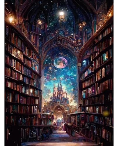 Jakener Zauberschloss Diamond Painting Kits Adults,Diamant Malerei Kits Erwachsene,Diamant Malerei Kunst Bilder,Diamant Painting for Mosaik Bastelset Erwachsene, 30x40cm