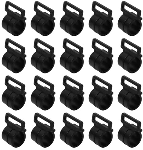 NESTINGHO 30 Pcs Plastic Tent Pole Connecting Hooks C-shaped Clips Camping Tent Clamp Inner Hanger Clips Accessories and Awning Shelter Poles