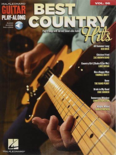 Best Country Hits: Guitar Play-Along Volume 96: Play 8 Songs with Tab and Sound-Alike Audio: Includes Downloadable Audio (Hal Leonard Guitar Play-Along, 96, Band 96)