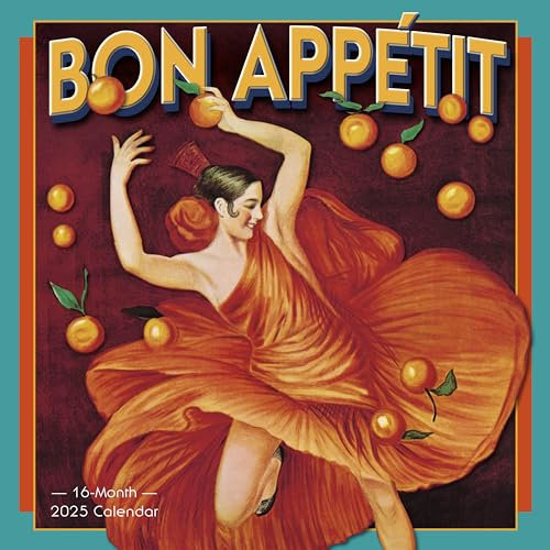 2025 Bon Apptit: Vintage Food Posters Wall Calendar