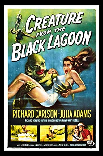 Creature From The Black Lagoon Retro Movie Poster Journal: Vintage Horror Movie Notebook
