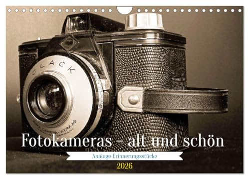 Fotokameras - alt und schön (Wandkalender 2026 DIN A4 quer), CALVENDO Monatskalender: Eine Kamera wie ein Schuhkarton? (CALVENDO Technologie)