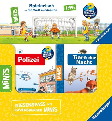 Verkaufs-Kassette Ravensburger Minis 19 - Wieso? Weshalb? Warum?: Fußball/Polargebiete/Polizei/Tiere der Nacht