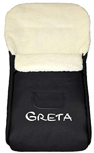 Baby-Joy Fußsack KAI XL 105cm FILZFREI | Lammwolle/Polyester Thermofußsack Buggy Kinderwagen Schlitten | SUPER-WASH & SUPER-THERM | PERSONALISIERT MIT NAME KAI105-IND-01