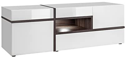 ASM Meuble TV - Cross - L 150 Cm X P 50 Cm X H 52 Cm - Blanc