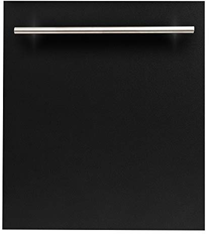 ZLINE 24 in. Top Control Dishwasher in Black Matte with Stainless Steel Tub and Modern Style Handle
