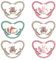 NIP Spar-Set Silikon Schnuller Butterfly Madmoisell Gr 3. (18-32 Mo.) 6er Pack BPA frei made in Germany