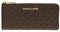 Jet Set Large Three Quarter Zip Wallet Brown Signature