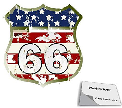 1 adesivo USA Route 66 in diverse dimensioni (R20/1/2).