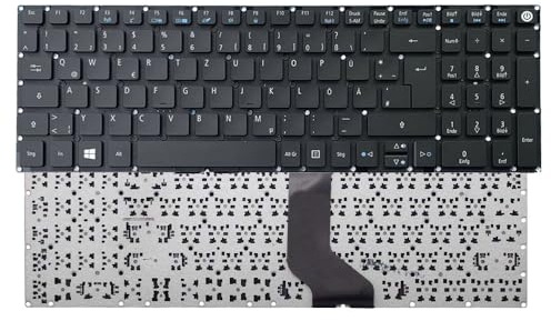 Trade-Shop Original Laptop Keyboard, German DE QWERTZ, for Acer Aspire 3/5/7, 104 keys, Black