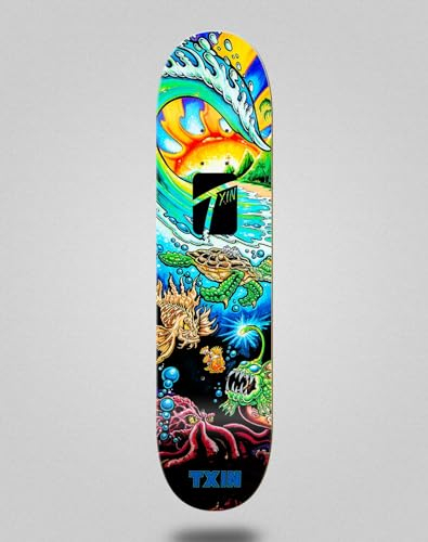 TXIN Skateboard Skateboard Deck Turtle Paradise, 8.125