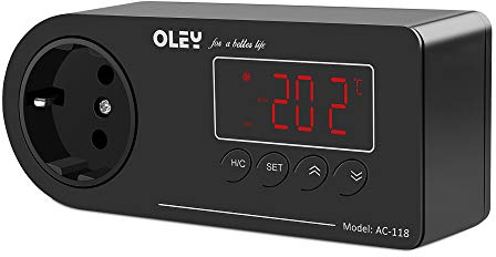 NICREW Thermostat Terrarium, Prise Refroidissement et Chauffage, Thermostat de Reptile pour Serpents, Tortues, Lézards, Geckos et Autres Reptiles
