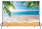INRUI Tropischer Strand Fotografie Hintergrund Sommer Palmen Hintergrund Blaues Meer Himmel Sonnenschein Luau Party Dekoration (2.4x1.8m)