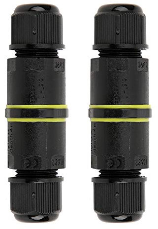 Connettore Impermeabile IP68 3 Pin, Scatola di Giunzione per Cavi Elettrici Esterno, Giardino, Serra – 2 Pezzi
