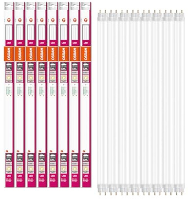 Osram LED Röhre Substitube Star mit G13 Sockel, aus hochwertigem Glas, Länge: 0.6 Meter, Warmweiß (2700K), 6.6W, Ersatz für klassische 18W-Leuchtstoffröhren, 8er-Pack
