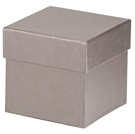 Rössler Papier 13421453491 - Boxline Kartonage quadratisch, 105 x 105 x 105 mm, Taupe, 1 Stück