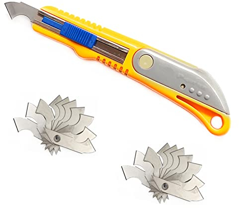 Zaky 21 Stück Acryl-Schneidemesser Scheiben Kunststoff Messer Grau Kunststoffschneider mit Schneidklinge