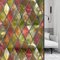Opaque window film privacy film,Selbstklebend ohne Klebstoff Fensterfolie,Decorative Anti-UV Film,farbige Raute ,Privatsphäre Schutzfolie Matt Für Bad Büro Wohnzimmer(75cmx200cm)