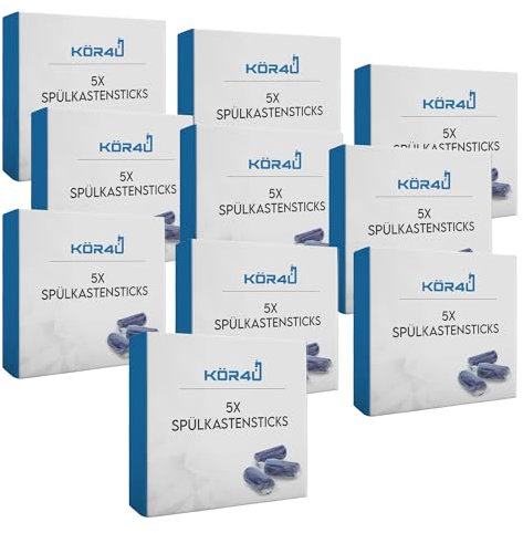 kör4u Spülkastensticks – 50 blaue Reinigungstabs für Duofresh, frisch, effektiv gegen Kalk & Ablagerungen, umweltfreundlich & biologisch abbaubar