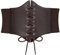 LEACOOLKEY Damen Korsett Elastischer Gürtel Vintage Wide Lace-up Gebundener Waspie Taillengürtel für Kostüm Halloween